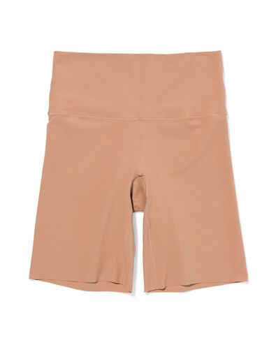 licht corrigerende damesbiker hoge taille lichtbruin lichtbruin - 21500734LIGHTBROWN - HEMA
