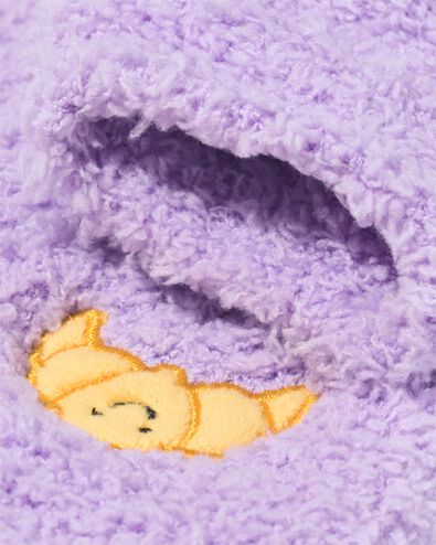 chaussettes d'int&eacute;rieur taille 36-41 peluche croissant lilas - 61100308 - HEMA