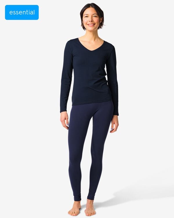 dameslegging Sandy aansluitend donkerblauw donkerblauw - 36311080DARKBLUE - HEMA