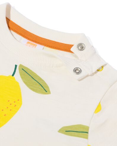 baby t-shirt citroenen gebroken wit gebroken wit - 33103450OFFWHITE - HEMA