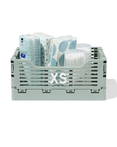 caisse pliable &agrave; lettres recycl&eacute;e XS menthe vert menthe XS  13 x 18 x 8 - 39821199 - HEMA