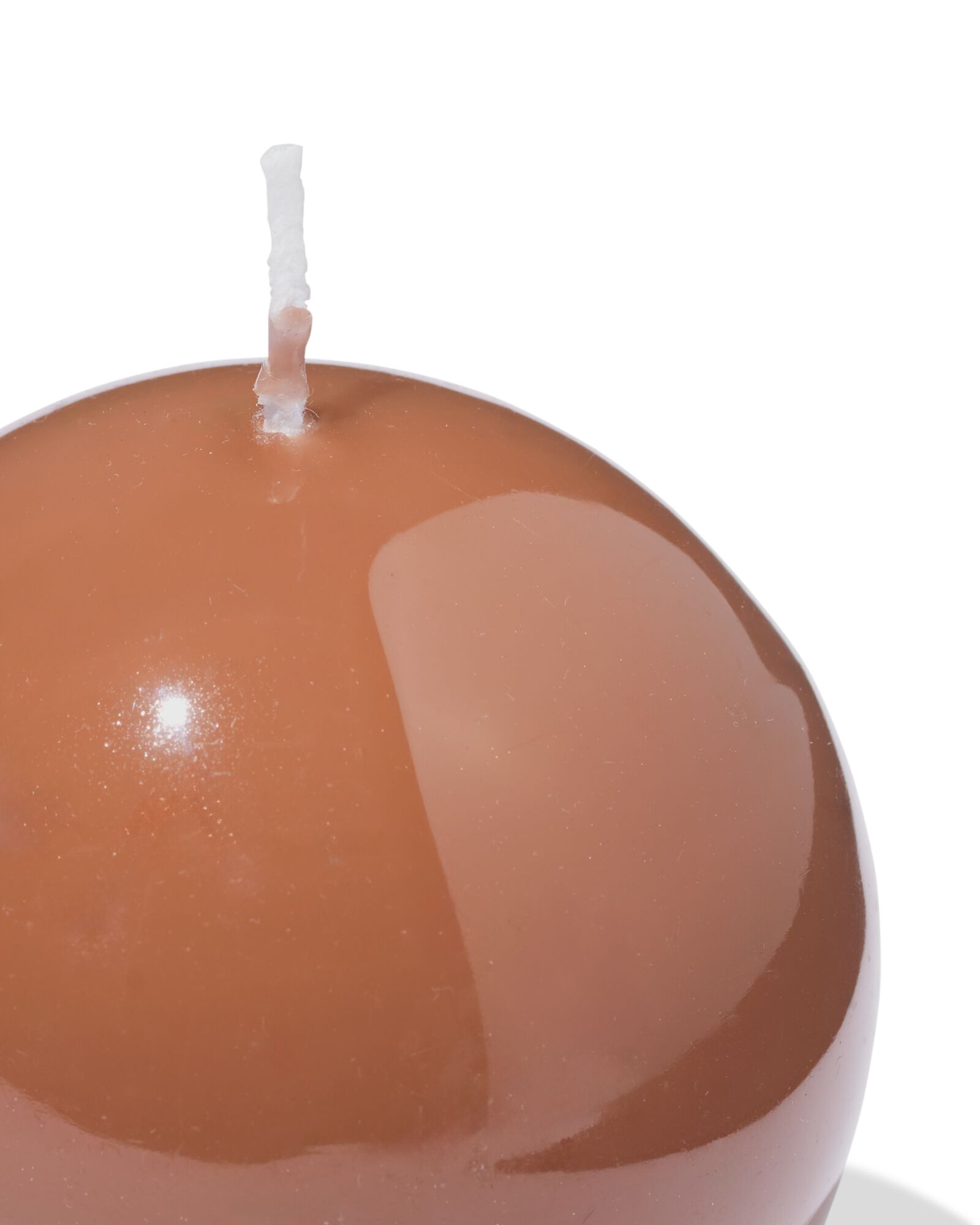 bougie sph&eacute;rique ⌀7cm verre marron - 13504222 - HEMA