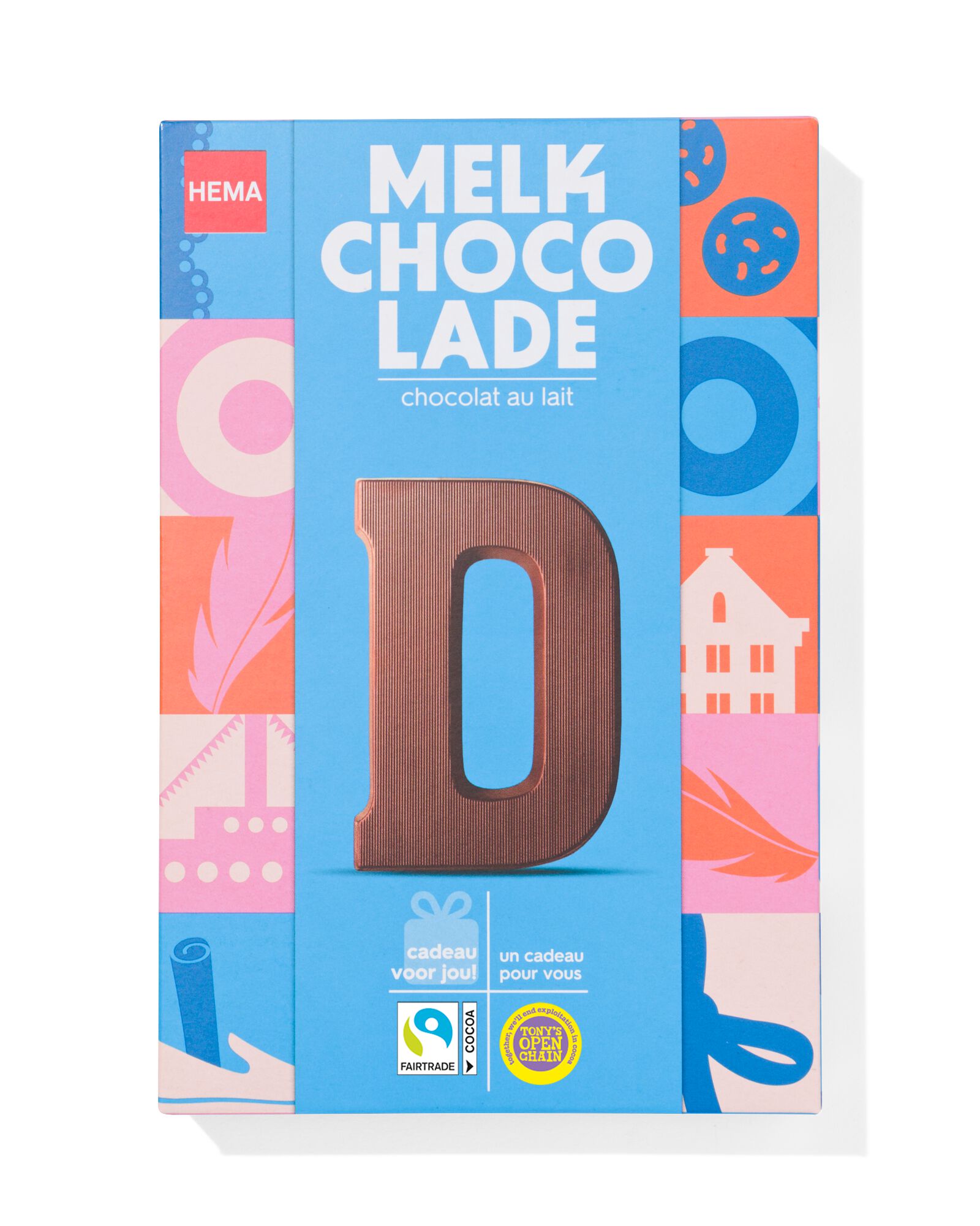 lettre en chocolat au lait D 140g - 24401104 - HEMA