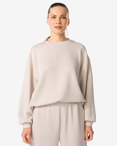 pull lounge femme crème M - 36050158 - HEMA