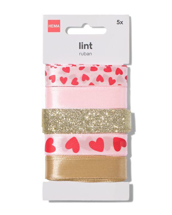 Geschenkband 3m Satin Herz &ndash; 5 St&uuml;ck - 14793313 - HEMA