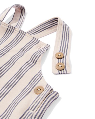 Baby-Latzhose mit Streifen ecru - 33155870ECRU - HEMA