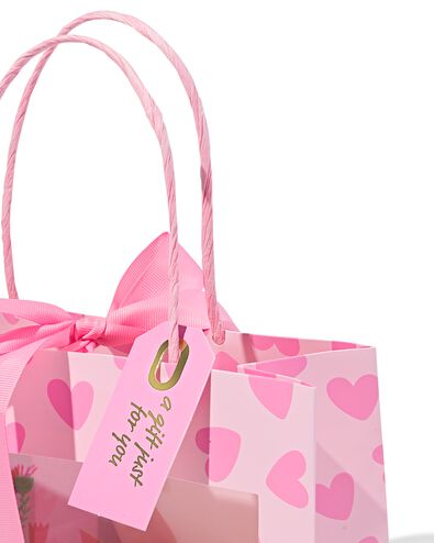 cadeautas 24x11x20cm hartjes roze   - 61100298 - HEMA