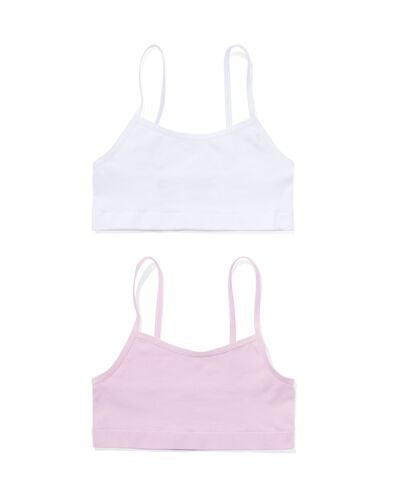 kindertops naadloos rib - 2 stuks lichtpaars lichtpaars - 19391130LIGHTPURPLE - HEMA