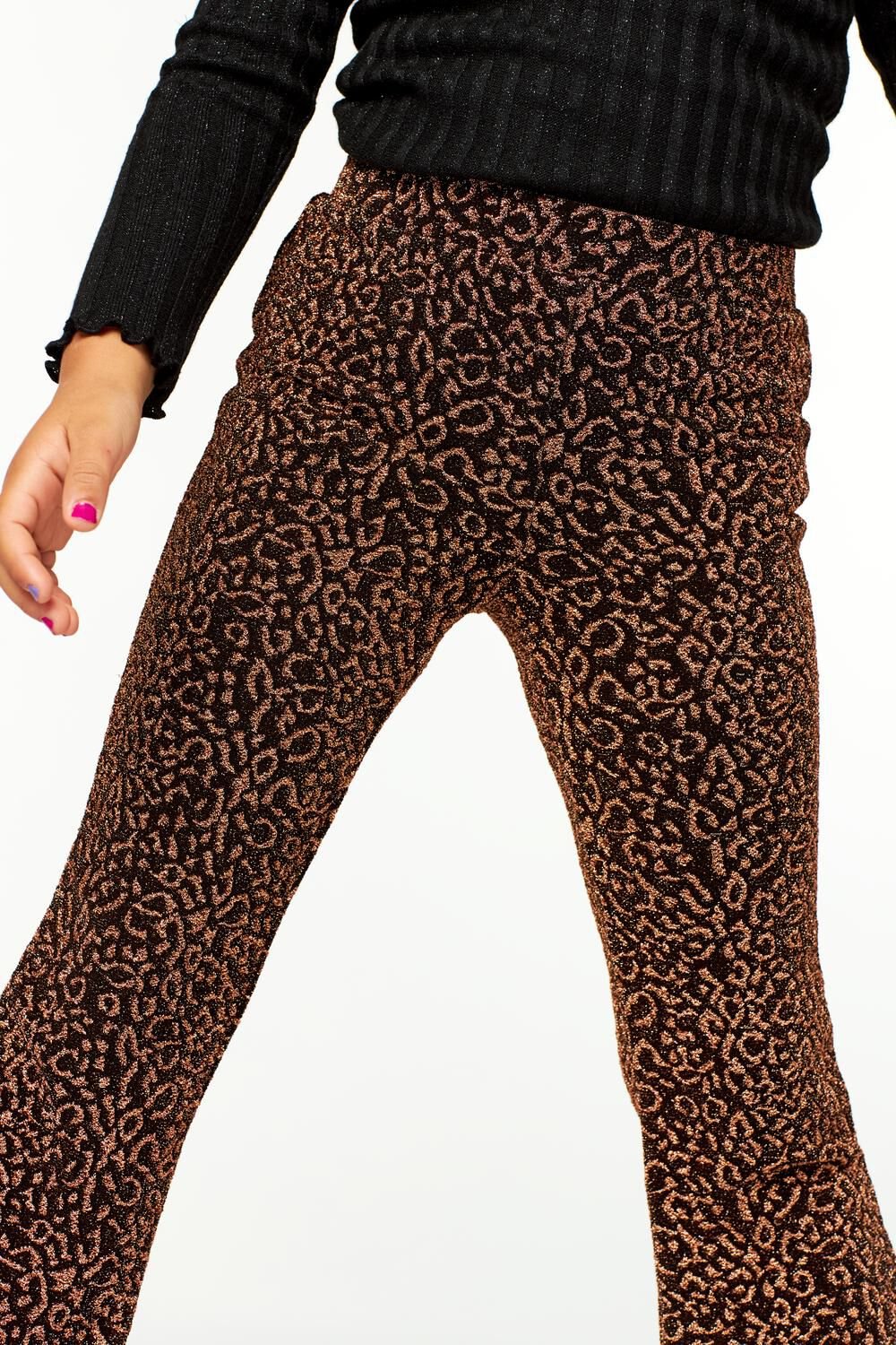 glitter flared legging