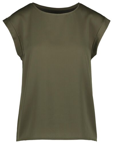Damen-T-Shirt olivgrün olivgrün - 1000019597 - HEMA