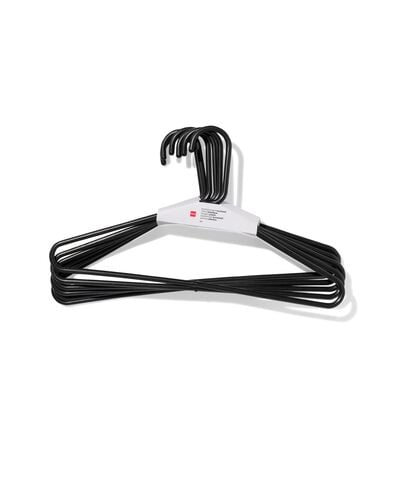 kledinghangers kunststof zwart - 6 stuks - 39811020 - HEMA