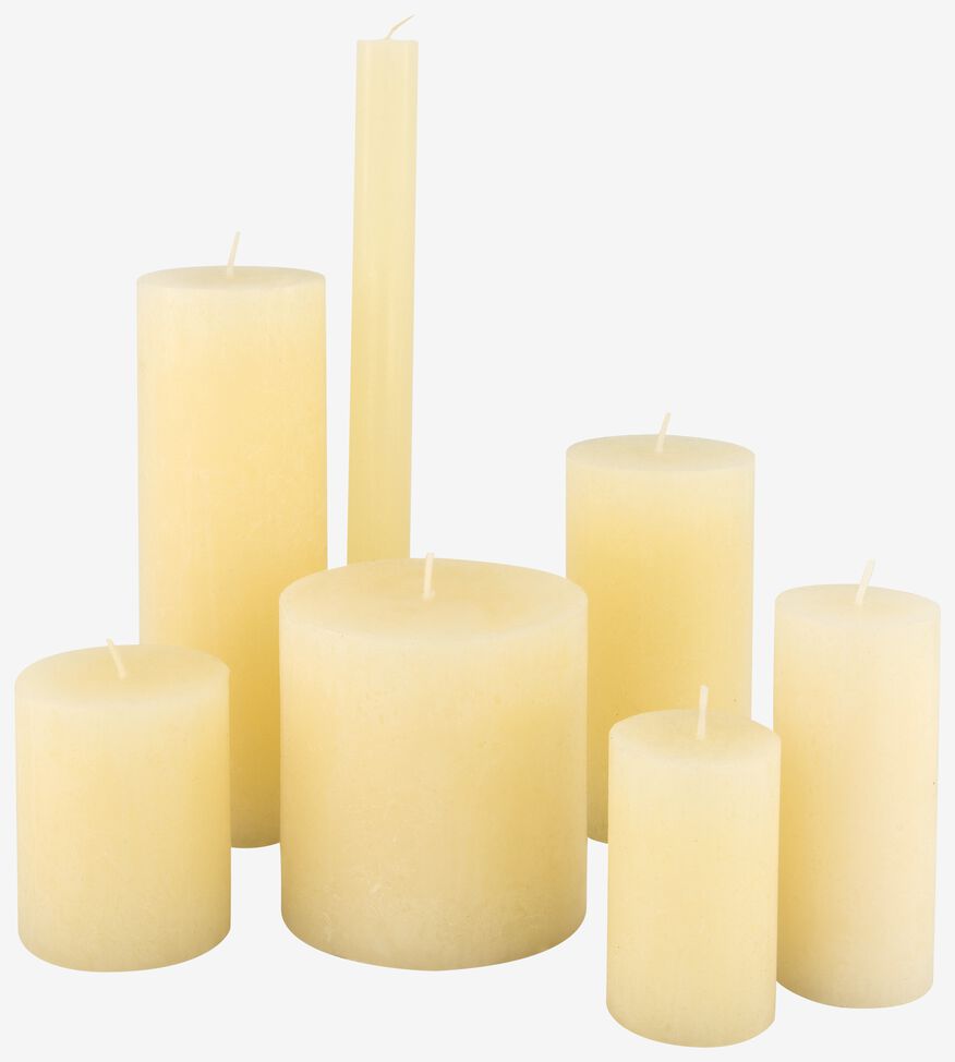bougies rustiques ivoire ivoire - 1000020025 - HEMA
