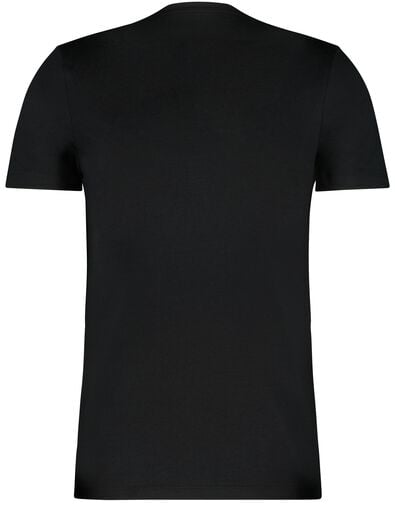heren t-shirt regular fit o-hals - 2 stuks zwart XXL - 34277037 - HEMA