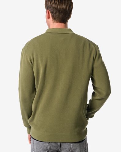 pull tricot Karel c&ocirc;tel&eacute; homme vert moyen vert moyen - 2130030MIDGREEN - HEMA