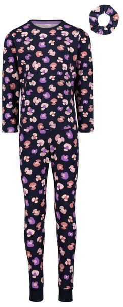 Kinder-Pyjama, Glitter, mit Haarband dunkelblau dunkelblau - 1000028385 - HEMA