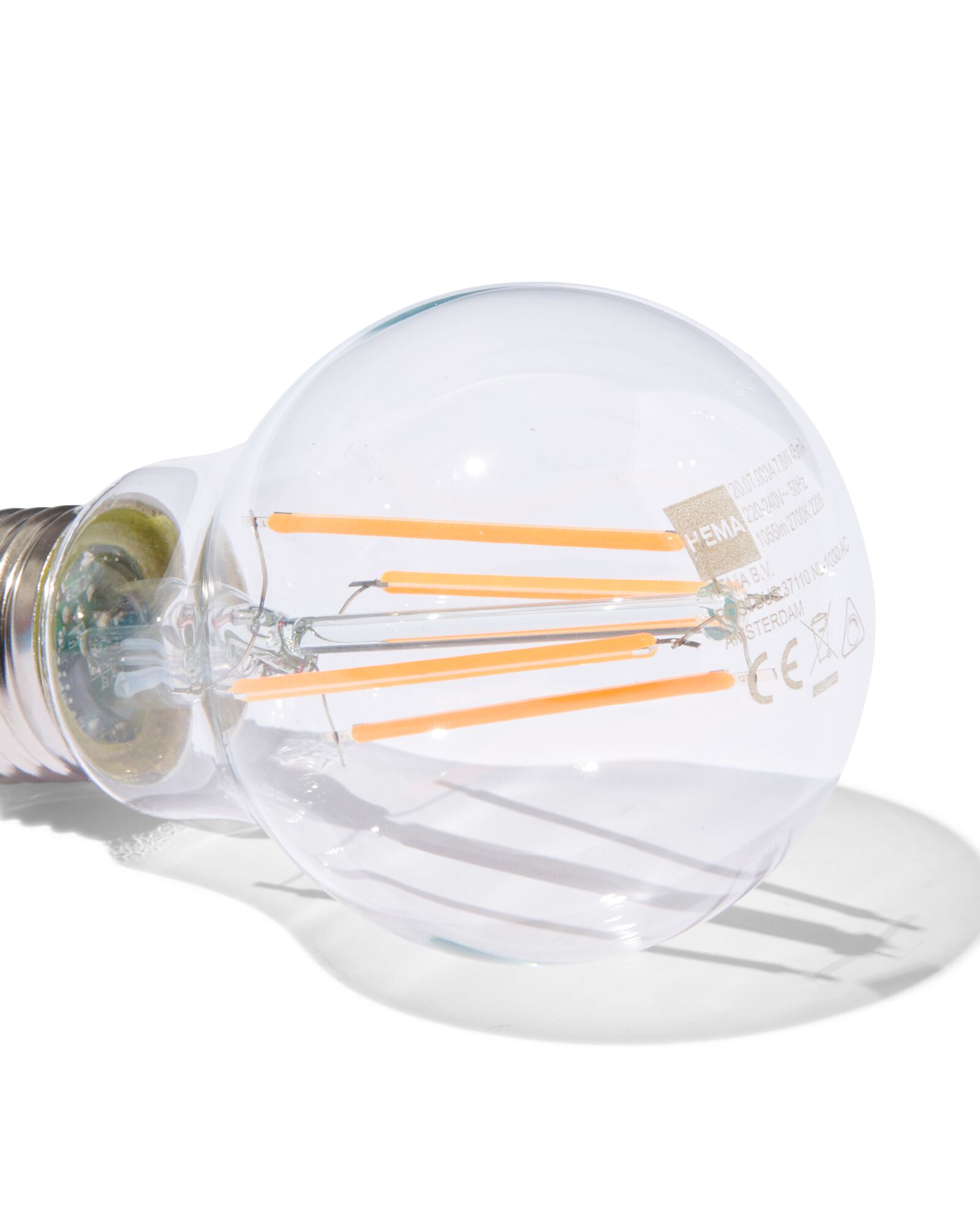poire led clear E27 7.8W 1055lm dim - 20000075 - HEMA