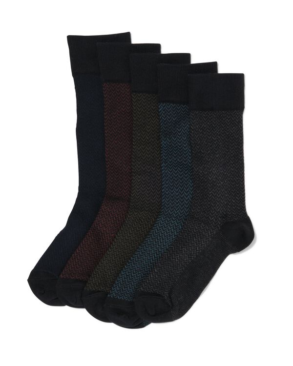heren sokken met katoen - 5 paar multi multi - 4130735MULTI - HEMA