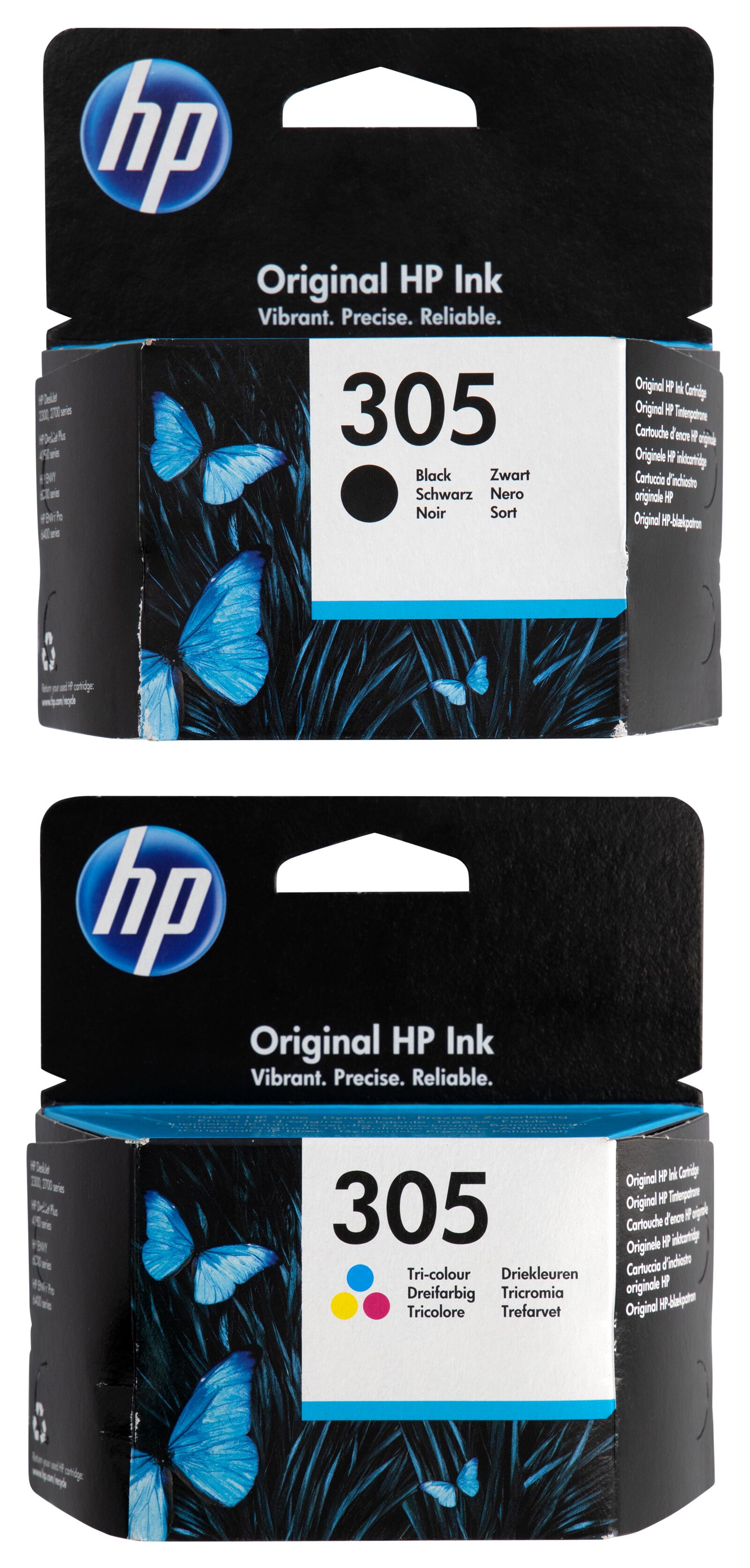 cartridge HP 305 zwart/kleur - 2 stuks - 38300107 - HEMA