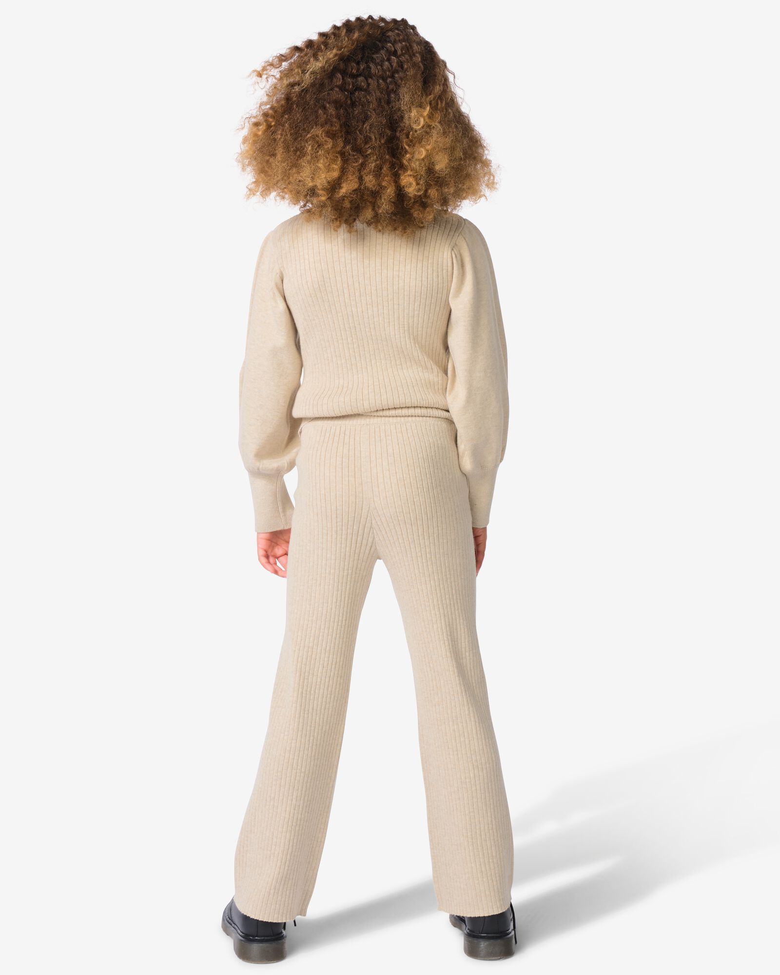 Ausgestellte Kinderleggings mit Rippenstruktur ecru ecru - 30837646ECRU - HEMA