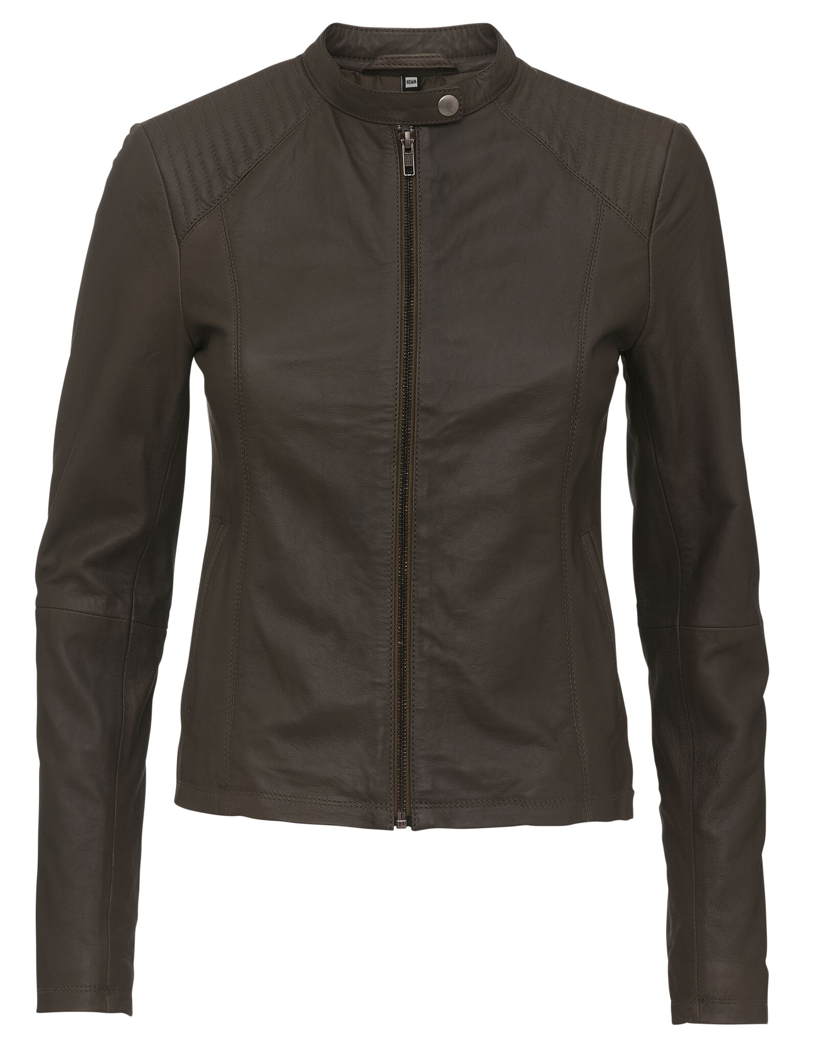 veste cuir femme vert arm&eacute;e - 1000010545 - HEMA