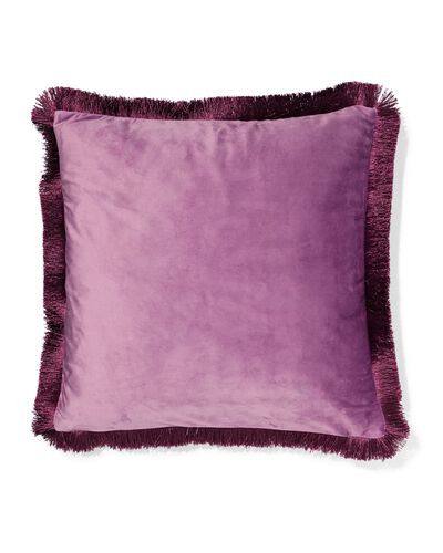 housse de coussin 50x50cm franges rose - 7325160 - HEMA