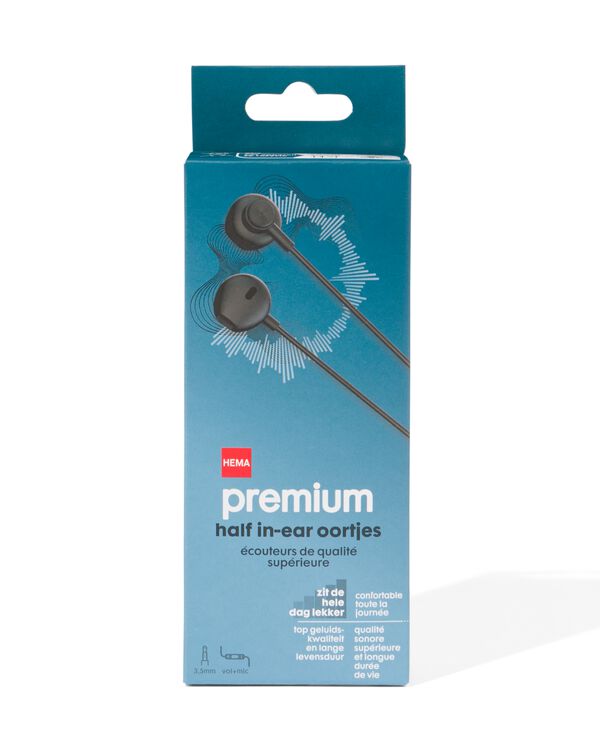 Half-in-Ear-Ohrh&ouml;rer, Premium, schwarz - 39680033 - HEMA
