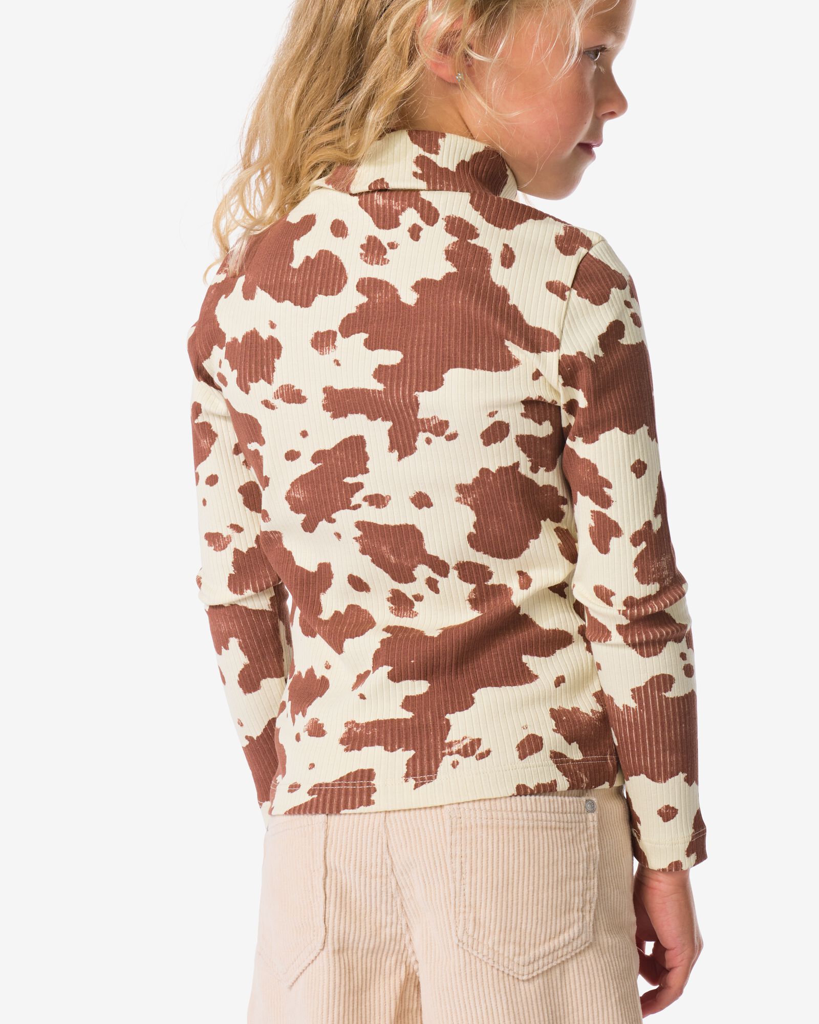 Kinder-T-Shirt, gerippt, mit Tupfen ecru ecru - 30826612ECRU - HEMA