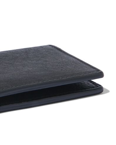 portemonnaie pliant avec fermeture aimantée cuir noir RFID 7x10.5 - 18110041 - HEMA