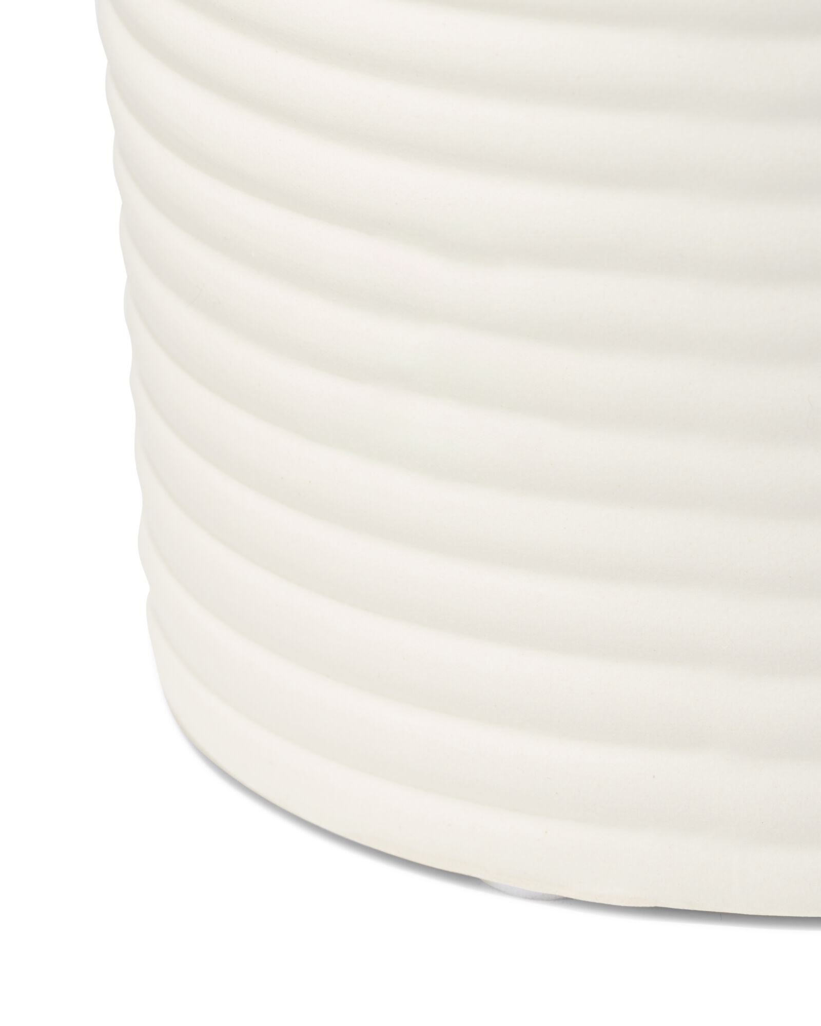 cache-pot ⌀13,3x13,4 cm c&eacute;ramique stri&eacute; cr&egrave;me - 13325013 - HEMA