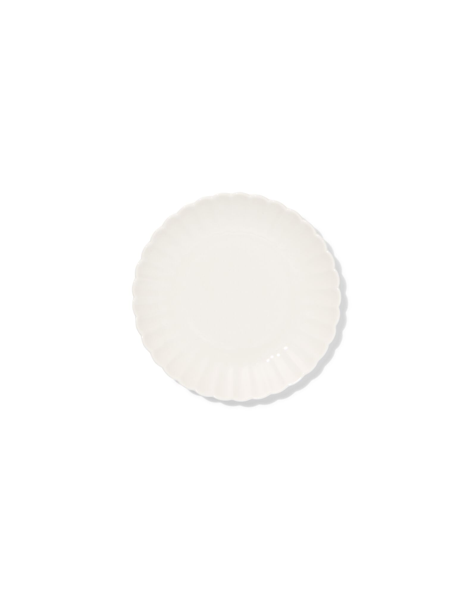 assiette &agrave; g&acirc;teau ⌀14x2cm fa&iuml;ence fleur blanche - 9650346 - HEMA