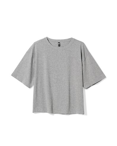 Oversize-Damen-T-Shirt dunkelgrau dunkelgrau - 36050205DARKGREY - HEMA