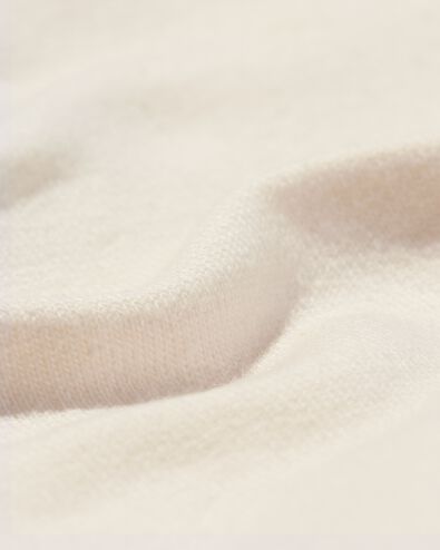 newborn sweater biologisch katoen met badstof tekst ecru 56 - 33477812 - HEMA