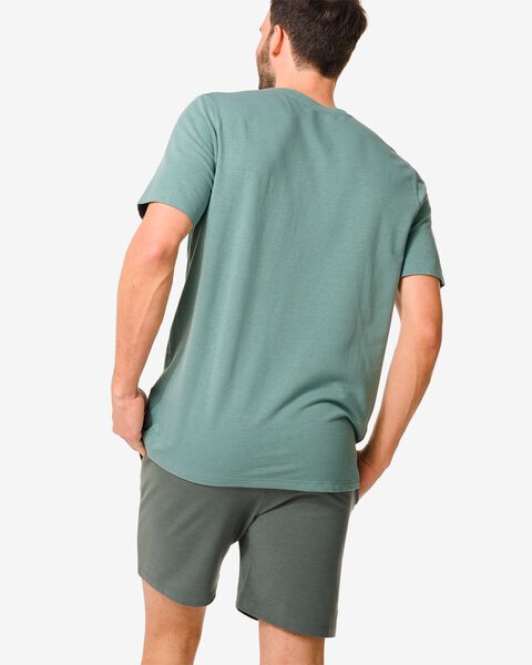 t-shirt lounge homme avec bambou aqua aqua - 1000030668 - HEMA