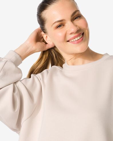 pull lounge femme crème M - 36050158 - HEMA