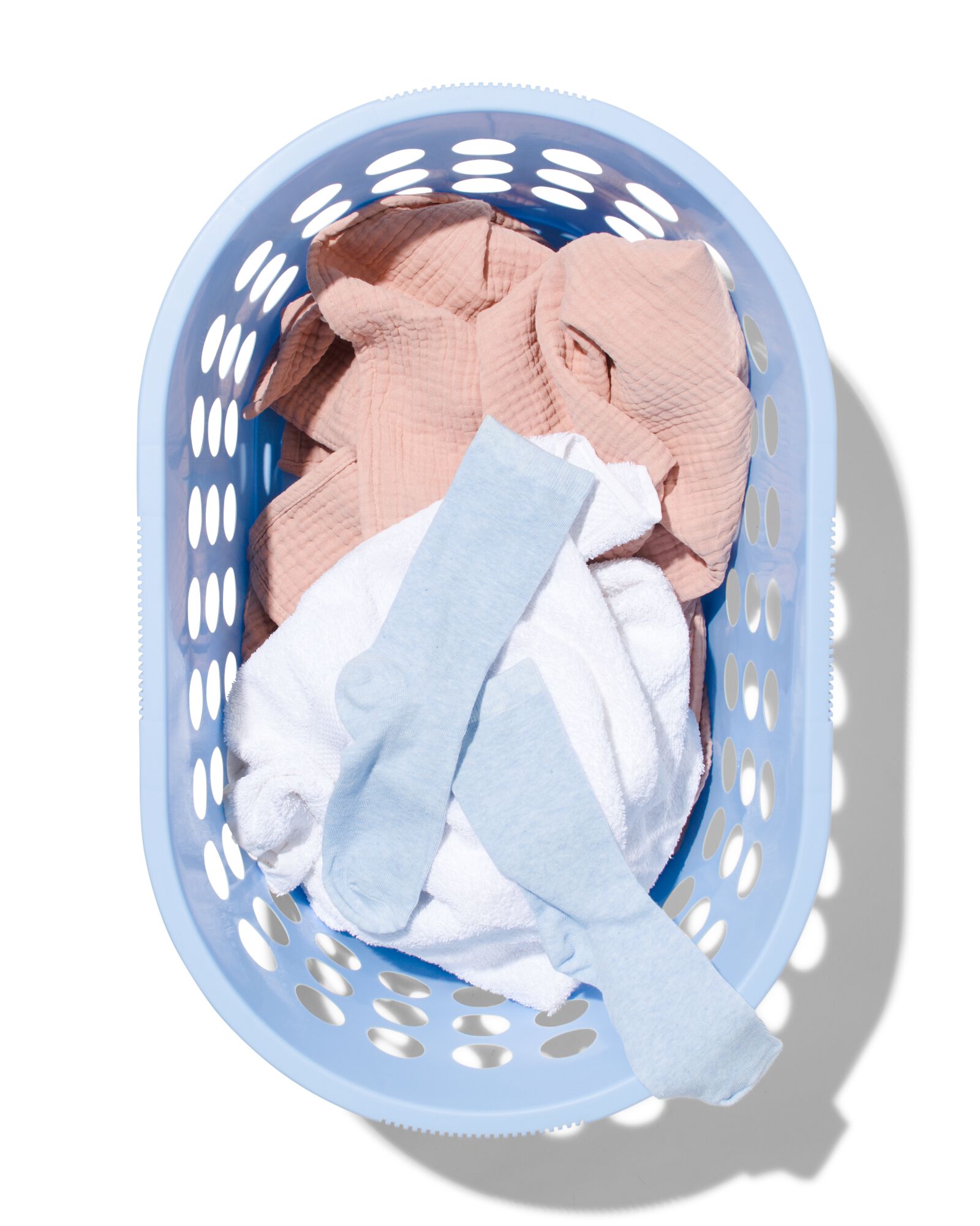 panier &agrave; linge 30L 59x39x24 bleu clair - 20520016 - HEMA