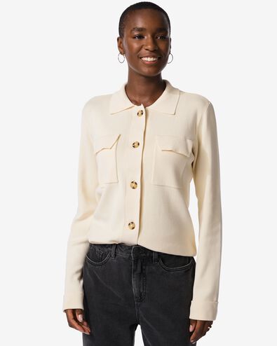 gilet Ivory femme blanc cass&eacute; - 36202660OFFWHITE - HEMA