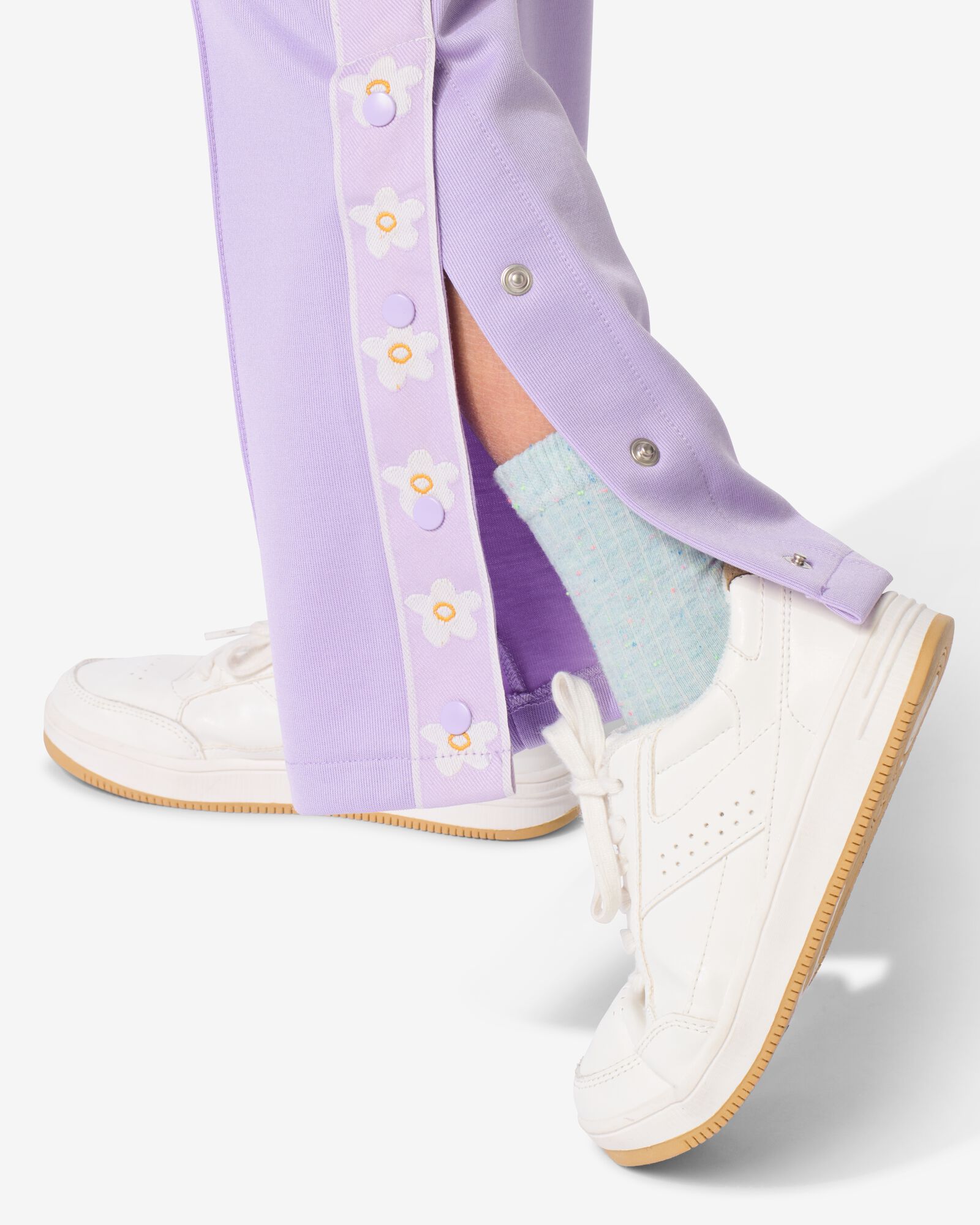 Kinderhose mit gerader Passform &ndash; Blumen lila lila - 30842617LILAC - HEMA