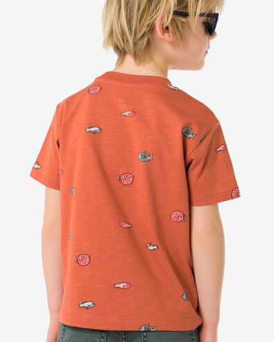 t-shirt enfant poissons marron clair marron clair - 30718101LIGHTBROWN - HEMA