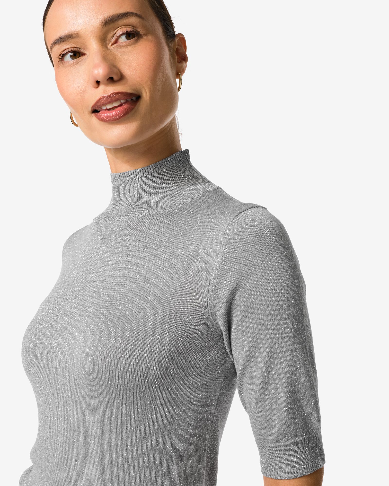 pull femme Lily &agrave; paillettes gris gris - 36279130GREY - HEMA