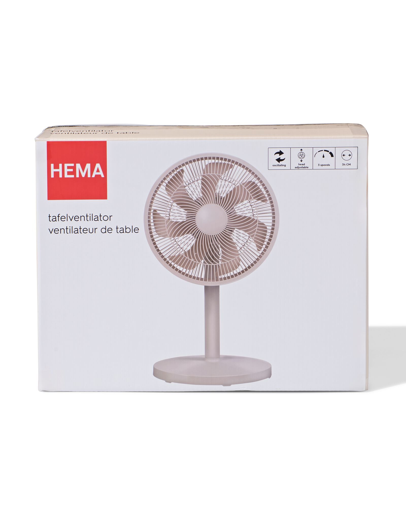 tafelventilator ⌀30cm beige - 80200045 - HEMA