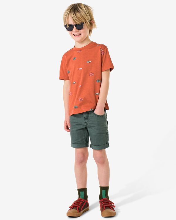 short enfant coupe droite vert fonc&eacute; vert fonc&eacute; - 30716803DARKGREEN - HEMA