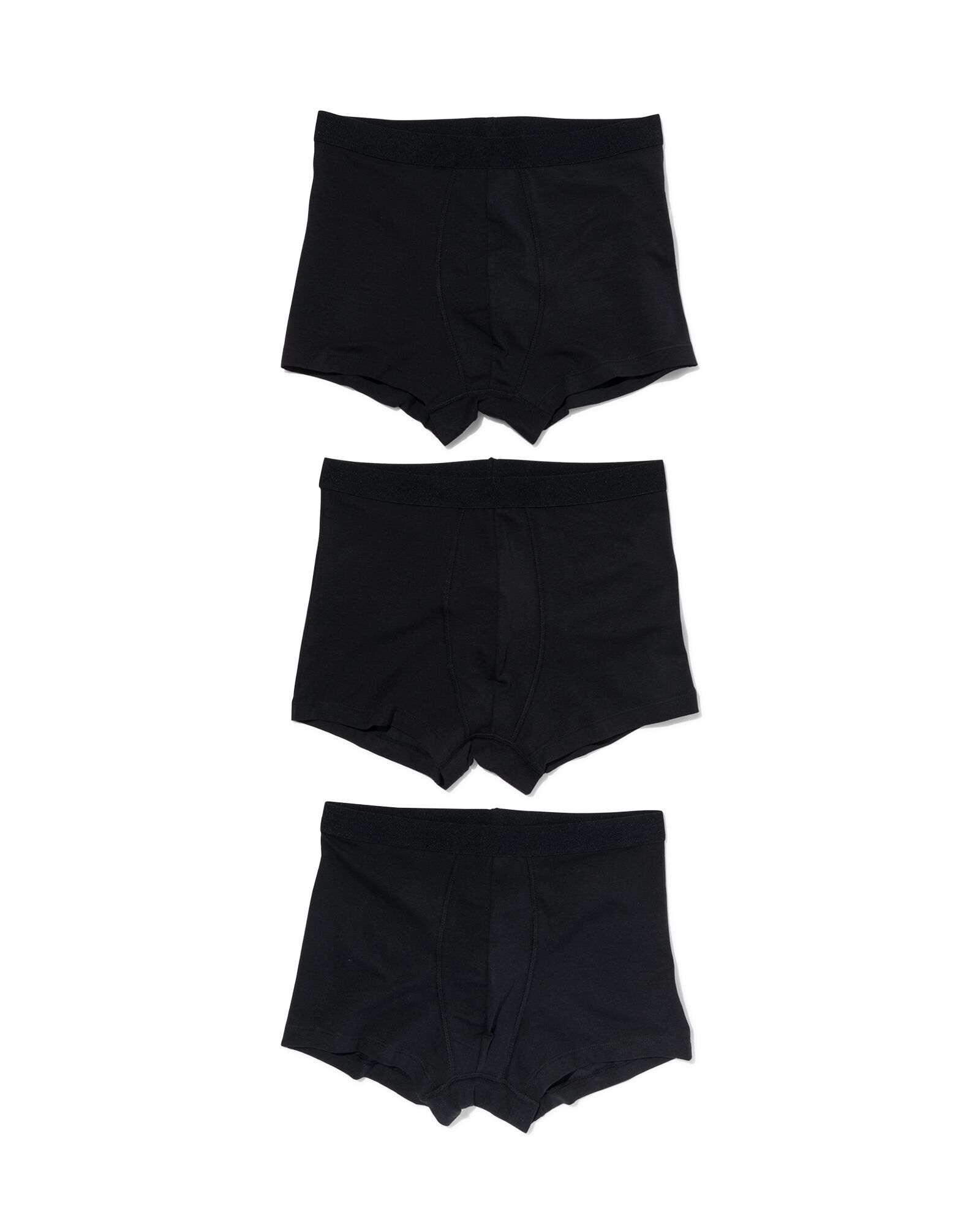 3er-Pack Herren-Boxershorts, kurz schwarz - 1000010253 - HEMA