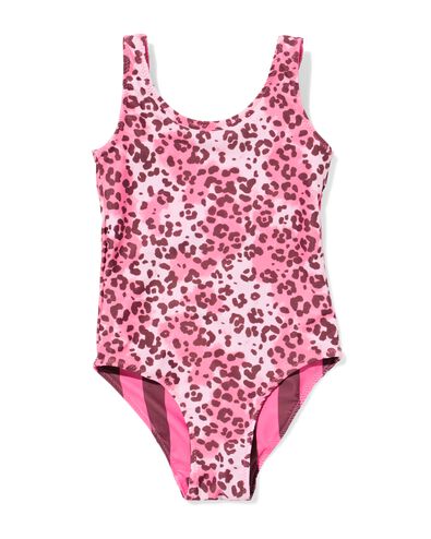 maillot de bain enfant r&eacute;versible rayures l&eacute;opard rose rose - 22260310PINK - HEMA