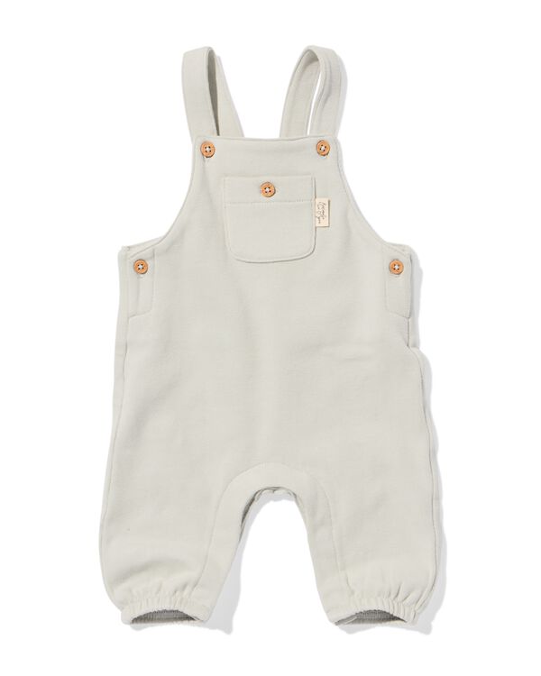 newborn meegroei salopette sweatstof lichtgroen lichtgroen - 33445620LIGHTGREEN - HEMA