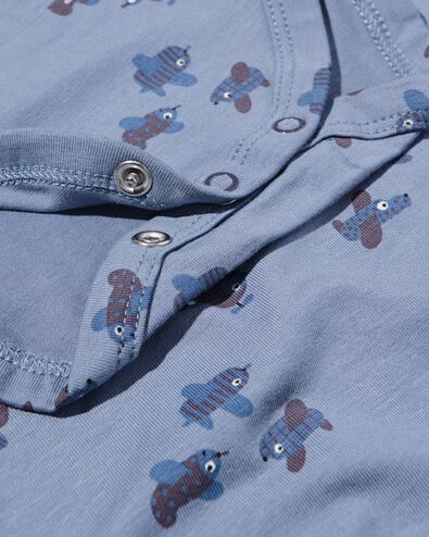 body's katoen met vliegtuig - 3 stuks blauw - 33303450BLUE - HEMA