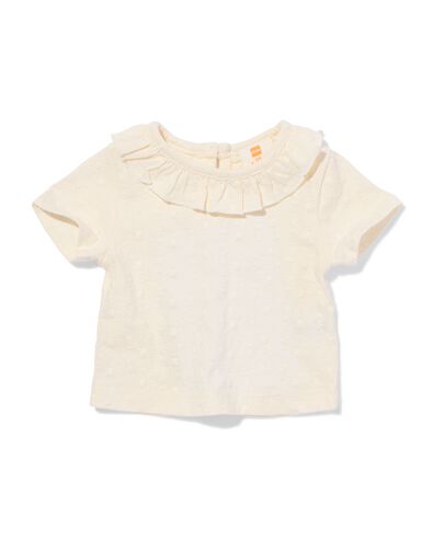 T-shirt b&eacute;b&eacute; brod&eacute; blanc cass&eacute; blanc cass&eacute; - 33451820OFFWHITE - HEMA