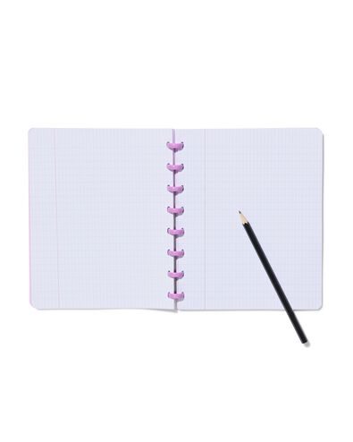 ringschrift A5 commerciaal geruit 4x8 lila - 14150122 - HEMA