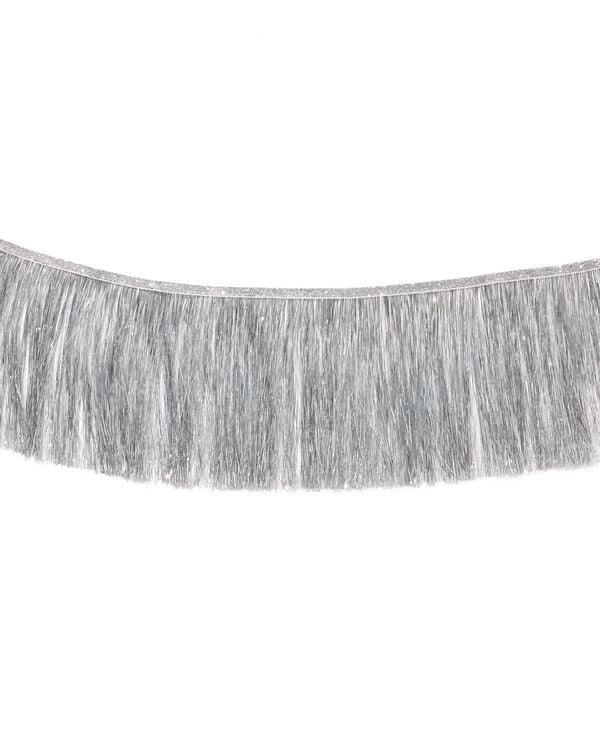 slinger 3m franjes zilver - 14250218 - HEMA