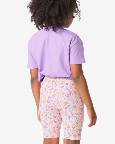 Kinderbekleidungsset gerippt mit Blumen violett violett - 30848000PURPLE - HEMA