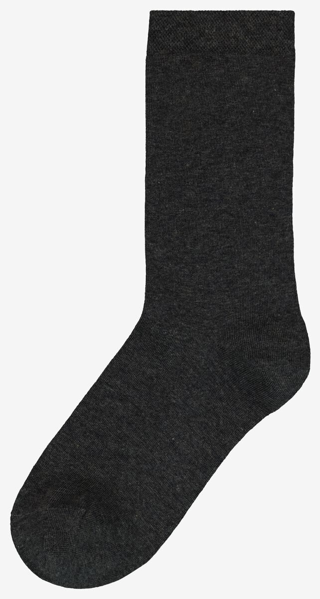 2 paires de chaussettes femme avec coton bio gris chiné gris chiné - 1000028900 - HEMA